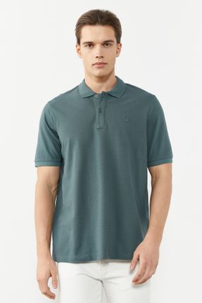 تی شرت سبز مردانه یقه پولو کد 804541521