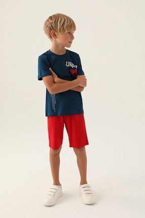 ست بالاتنه و پائین تنه قرمز مردانه بافت U.S. Polo Assn. - کد 804776712