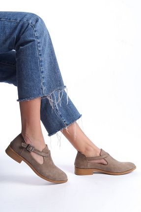 کفش کلاسیک بژ زنانه چرم مصنوعی Moda Değirmeni - کد 804781287