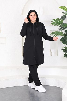ست گرمکن سایز بزرگ مشکی زنانه پنبه پلی استر westbound - کد 389350213