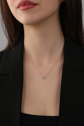 گردنبند نقره صورتی زنانه 925 عیار NİZANKA JEWELRY - کد 804821708