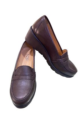 کفش کژوال قهوه ای زنانه چرم خالص Burç - کد 764575629