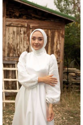 لباس فارغ التحصیلی اسلامی سفید زنانه کد 804859601