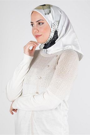 روسری بژ پلی استر Alvina - کد 804945606