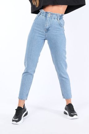 شلوار جین آبی زنانه فاق بلند جین کد 805038598
