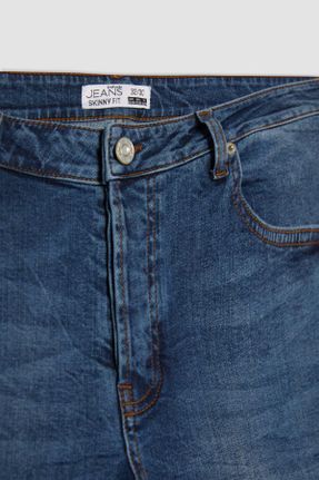 شلوار جین آبی مردانه پاچه تنگ جین اسلیم کد 804425661