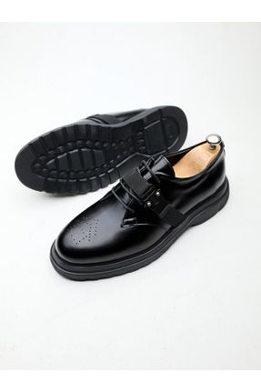 کفش کلاسیک مشکی مردانه چرم طبیعی پاشنه کوتاه ( 4 - 1 cm ) پاشنه نازک کد 804497755