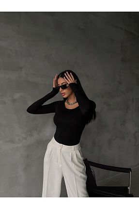 بادی مشکی زنانه یقه قایقی Ladima - کد 716532479