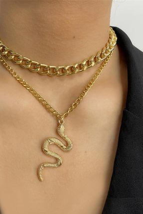 گردنبند جواهر طلائی زنانه کد 382930181