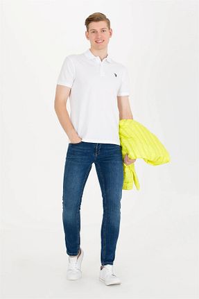 پولوشرت سفید مردانه %100 پنبه U.S. Polo Assn. - کد 804591893