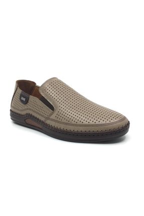 کفش کژوال قهوه ای مردانه چرم طبیعی پاشنه متوسط ( 5 - 9 cm ) پاشنه ساده کد 804496179