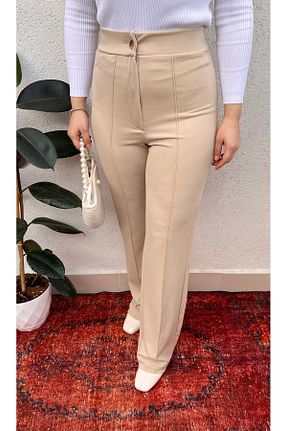 شلوار بژ زنانه پنبه - پلی استر - الاستین ElitWear - کد 804508450