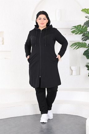 ست گرمکن سایز بزرگ مشکی زنانه پنبه پلی استر westbound - کد 389350213