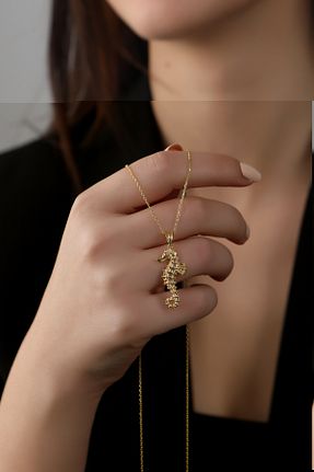 گردنبند نقره طلائی زنانه 925 عیار NİZANKA JEWELRY - کد 804858750
