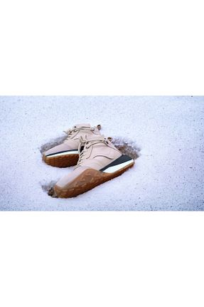 بوت / نیم بوت بژ زنانه چرم خالص Hulaa - کد 801334471