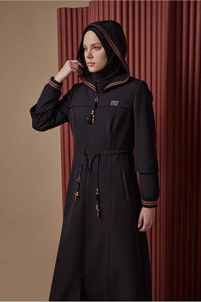 مانتو بلند حجاب مشکی زنانه Alvina - کد 804944289