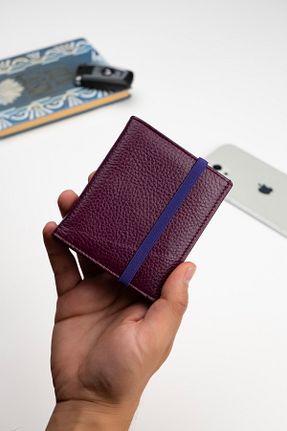 کیف پول بنفش مردانه ابعاد کوچک Niki Leather - کد 804408229