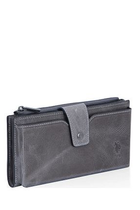 کیف پول طوسی زنانه ابعاد کوچک U.S. Polo Assn. - کد 804455959