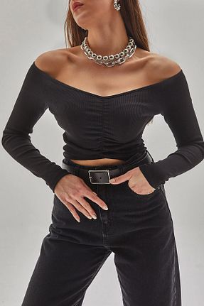 بلوز مشکی زنانه ساده Bianco Lucci - کد 804407370