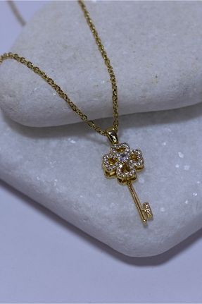 گردنبند استیل ( فولاد ) طلائی زنانه استیل (فولاد) takimaster - کد 804450716
