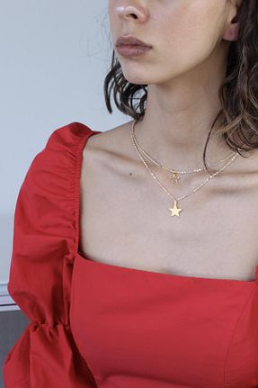 گردنبند جواهر طلائی زنانه روکش طلا New Obsessions - کد 38354032