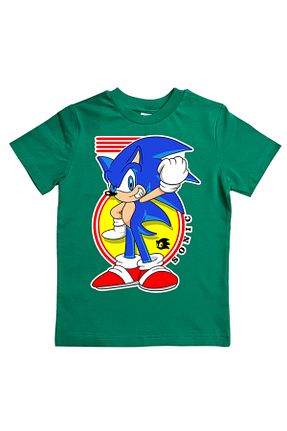 تیشرت سبز بچه گانه رگولار Sonic - کد 804505479