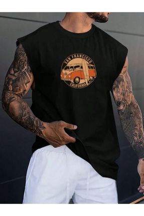 تی شرت مشکی زنانه یقه گرد پلی استر اورسایز کد 804569814