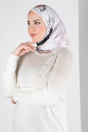 روسری صورتی پلی استر Alvina - کد 804945630