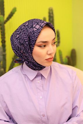 روسری بنفش %100 پنبه Silk Home - کد 805130558