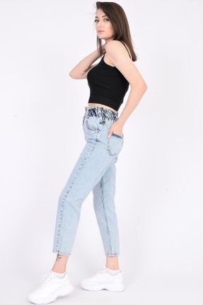 شلوار جین زنانه فاق بلند جین استاندارد کد 805354089
