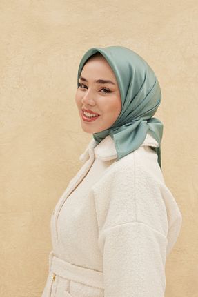 روسری سبز پلی استر Silk Home - کد 805553116