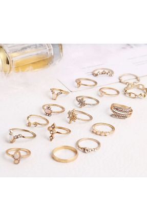 انگشتر جواهر طلائی زنانه فلزی Toz Vintage - کد 784173369