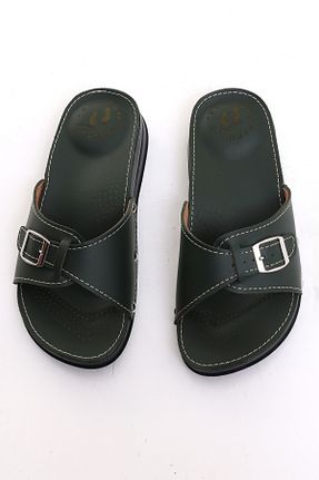 دمپائی مشکی زنانه چرم مصنوعی PABUCCE - کد 805674330