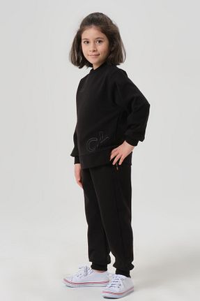 ست گرمکن مشکی بچه گانه پنبه ای Black One - کد 675107297