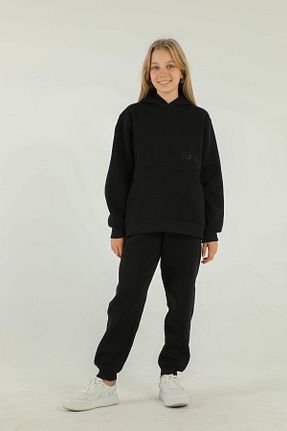 ست گرمکن مشکی بچه گانه پنبه ای Black One - کد 771562603