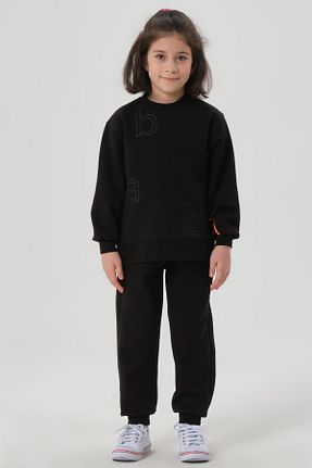 ست گرمکن مشکی بچه گانه پنبه ای Black One - کد 675107297