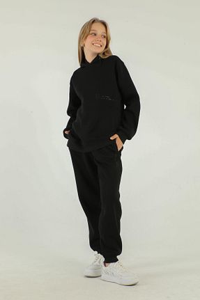 ست گرمکن مشکی بچه گانه پنبه ای Black One - کد 771562603
