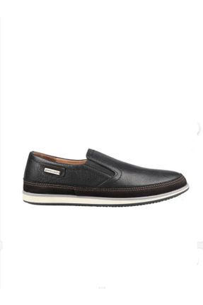 کفش کژوال مشکی مردانه چرم طبیعی پاشنه کوتاه ( 4 - 1 cm ) پاشنه ساده کد 805767022