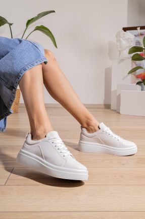 کفش کژوال سفید زنانه پاشنه کوتاه ( 4 - 1 cm ) پاشنه ساده کد 760926894