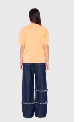 تی شرت نارنجی زنانه اورسایز کد 374931158