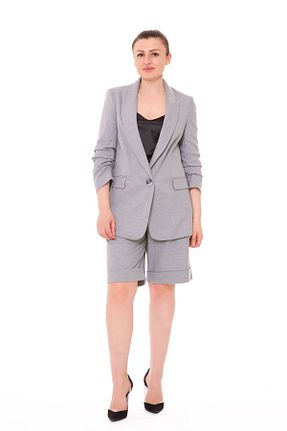 ست بالاتنه و پائین تنه طوسی زنانه بافتنی 4G GIZIA - کد 224753954