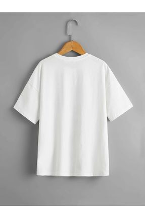 تی شرت سفید بچه گانه یقه گرد رگولار تکی جوان کد 805595005