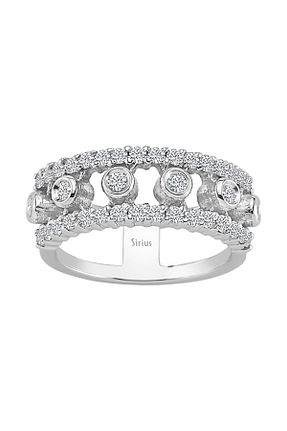 انگشتر برلیان سفید 14 عیار Sirius Pırlanta - کد 2425196