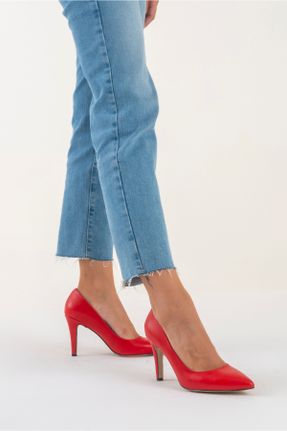 کفش پاشنه بلند کلاسیک قرمز زنانه چرم مصنوعی پاشنه متوسط ( 5 - 9 cm ) پاشنه نازک کد 805862290