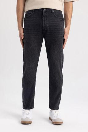 شلوار جین مشکی مردانه پاچه تنگ اسلیم استاندارد کد 796331775