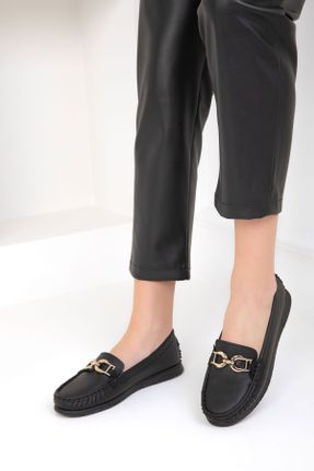 کفش کژوال مشکی زنانه چرم مصنوعی پاشنه کوتاه ( 4 - 1 cm ) پاشنه ساده کد 802583677