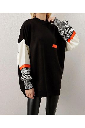 پلیور مشکی زنانه Etnik EnModaStyle - کد 412349547