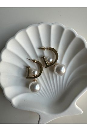 گوشواره مروارید طلائی Aksesuar - کد 805549286