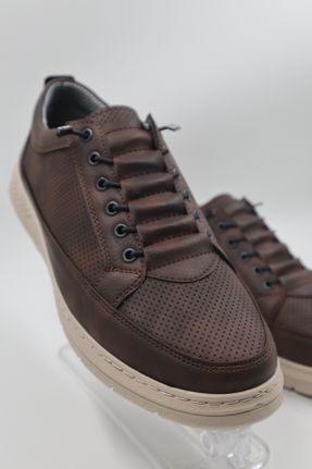 کفش کژوال قهوه ای مردانه چرم مصنوعی پاشنه کوتاه ( 4 - 1 cm ) پاشنه ساده کد 805342935