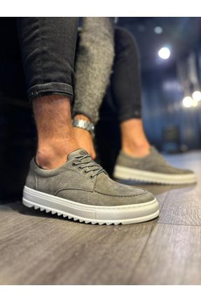 کفش کلاسیک طوسی مردانه چرم مصنوعی پاشنه کوتاه ( 4 - 1 cm ) پاشنه ساده کد 805354210